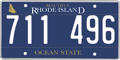 RI license plate 711496