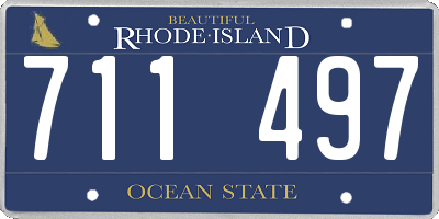 RI license plate 711497