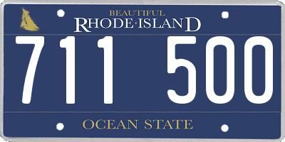 RI license plate 711500