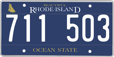 RI license plate 711503
