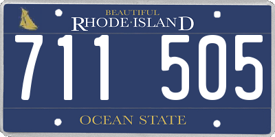 RI license plate 711505