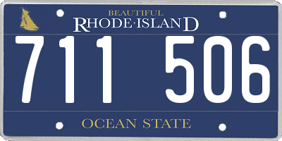 RI license plate 711506