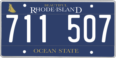 RI license plate 711507