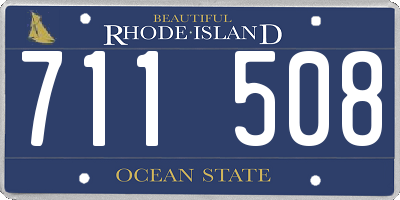 RI license plate 711508