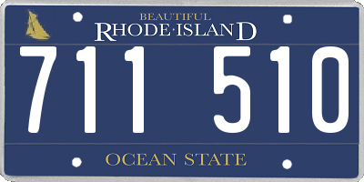 RI license plate 711510