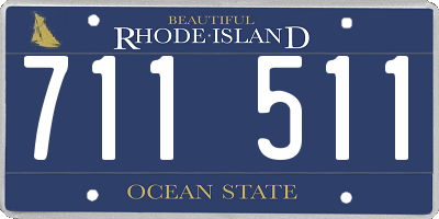 RI license plate 711511