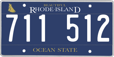 RI license plate 711512