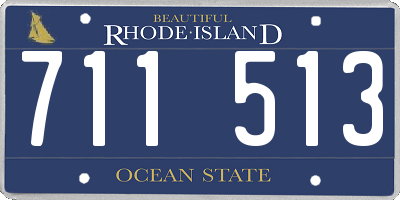 RI license plate 711513