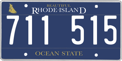 RI license plate 711515
