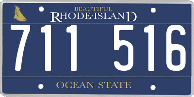 RI license plate 711516