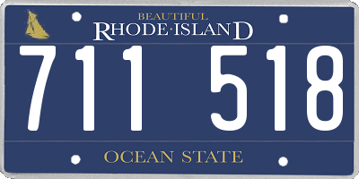 RI license plate 711518