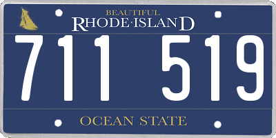 RI license plate 711519