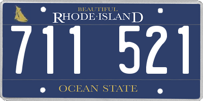 RI license plate 711521