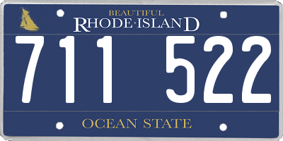 RI license plate 711522
