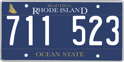 RI license plate 711523