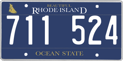 RI license plate 711524