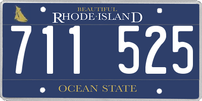 RI license plate 711525