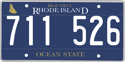 RI license plate 711526