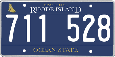 RI license plate 711528