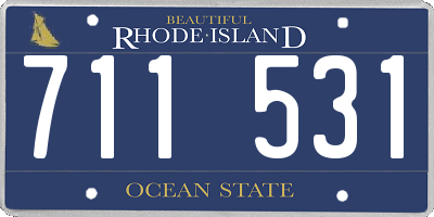 RI license plate 711531