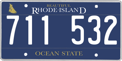 RI license plate 711532