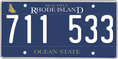RI license plate 711533