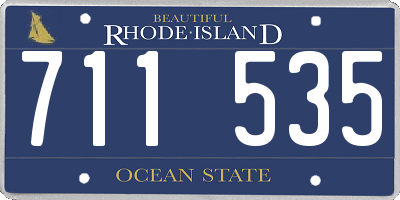 RI license plate 711535