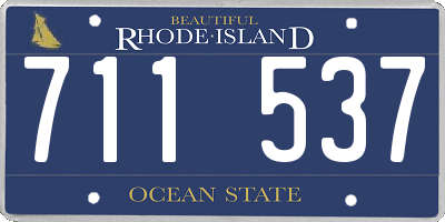RI license plate 711537