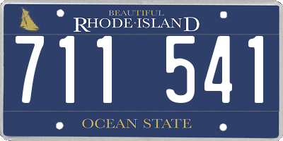 RI license plate 711541