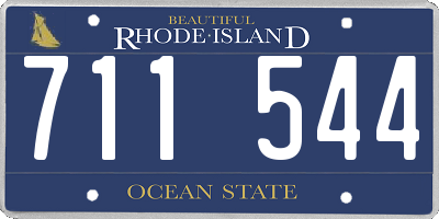 RI license plate 711544