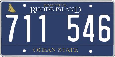 RI license plate 711546