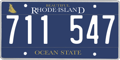 RI license plate 711547