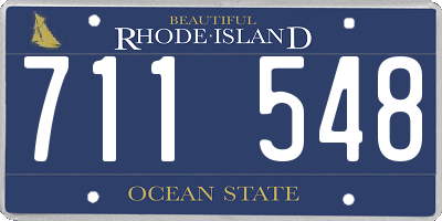 RI license plate 711548