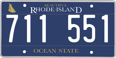 RI license plate 711551
