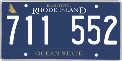 RI license plate 711552