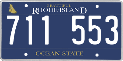 RI license plate 711553