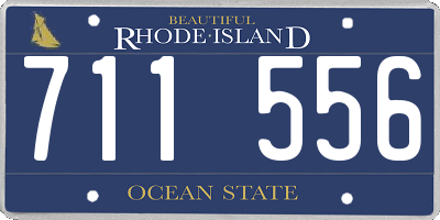 RI license plate 711556