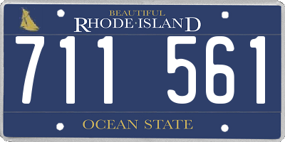 RI license plate 711561