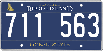 RI license plate 711563
