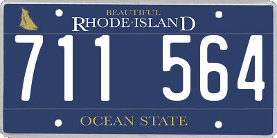 RI license plate 711564
