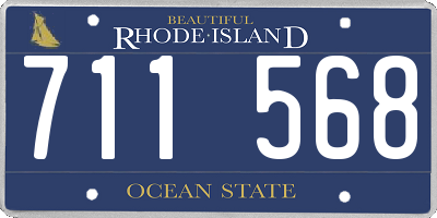 RI license plate 711568