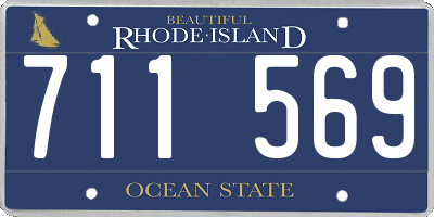 RI license plate 711569