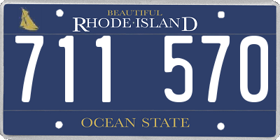 RI license plate 711570