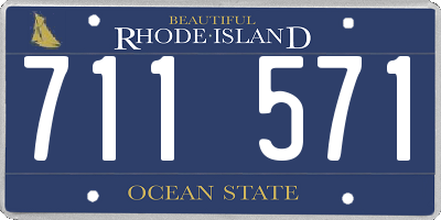 RI license plate 711571