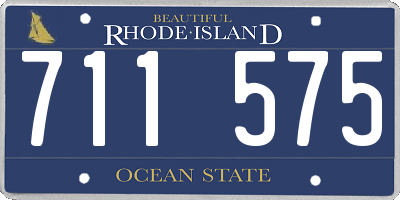 RI license plate 711575