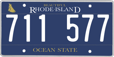 RI license plate 711577