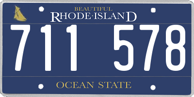 RI license plate 711578