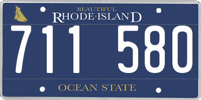 RI license plate 711580