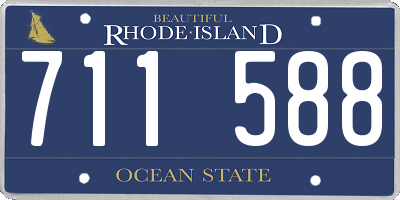 RI license plate 711588