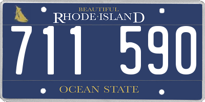RI license plate 711590